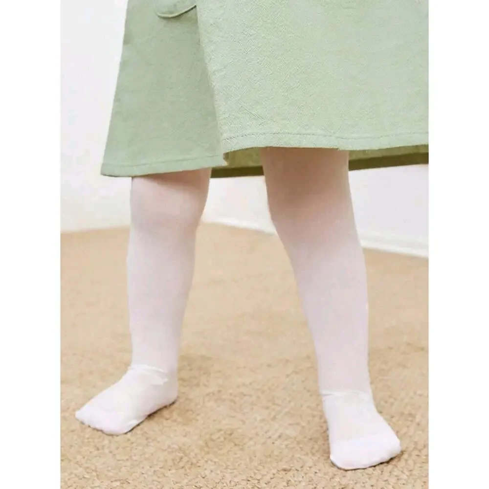 2 pieces baby girls tights ultra thin White and‎ black 1-2Y